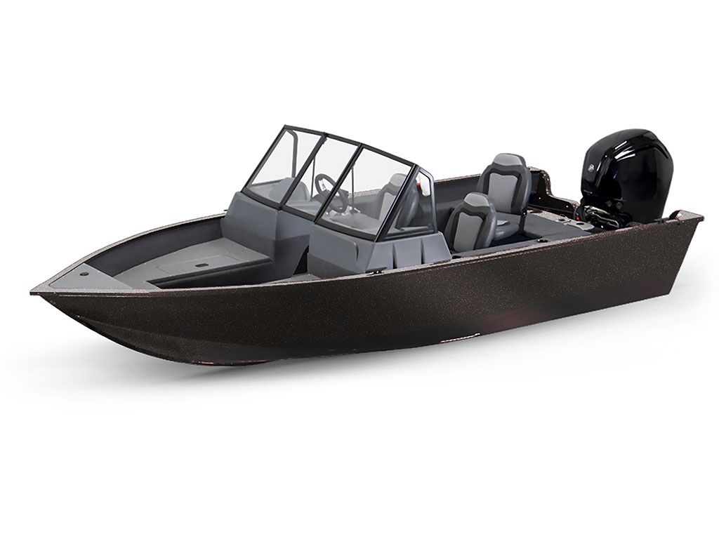 3M 2080 Satin Gold Dust Black Modified-V Hull DIY Fishing Boat Wrap