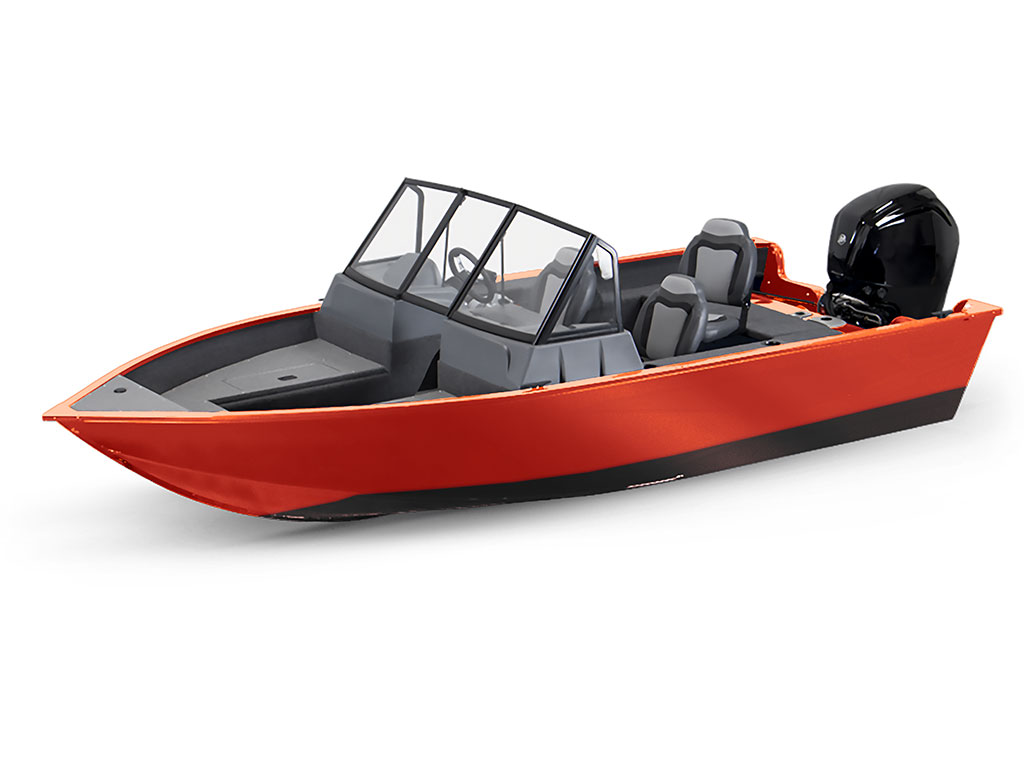 3M 1080 Satin Neon Fluorescent Orange Modified-V Hull DIY Fishing Boat Wrap