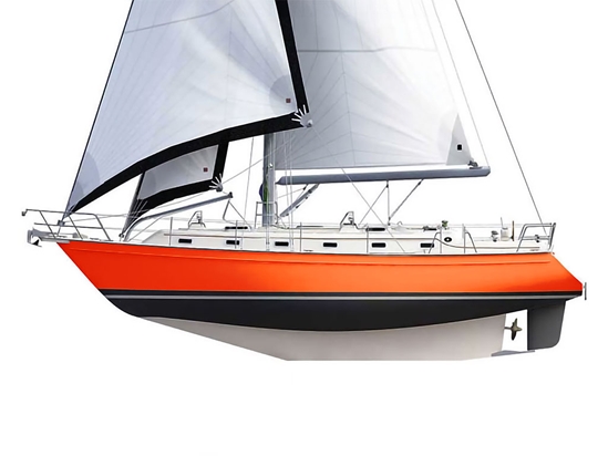3M 1080 Satin Neon Fluorescent Orange Customized Cruiser Boat Wraps