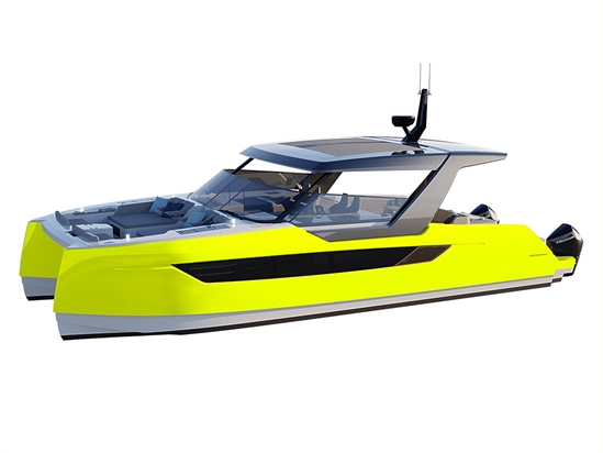 3M 1080 Satin Neon Fluorescent Yellow Catamaran Dual-Hull Vinyl Film Wraps