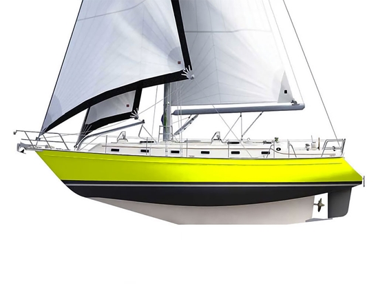 3M 1080 Satin Neon Fluorescent Yellow Customized Cruiser Boat Wraps