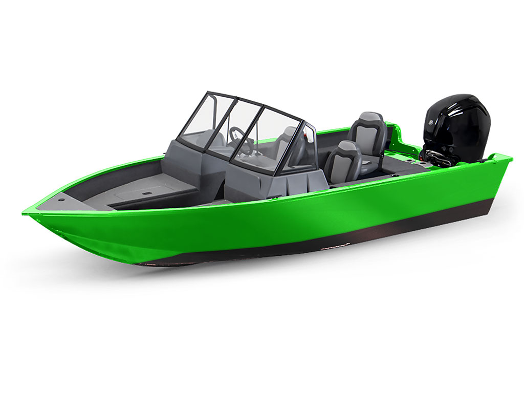 3M 1080 Satin Neon Fluorescent Green Modified-V Hull DIY Fishing Boat Wrap