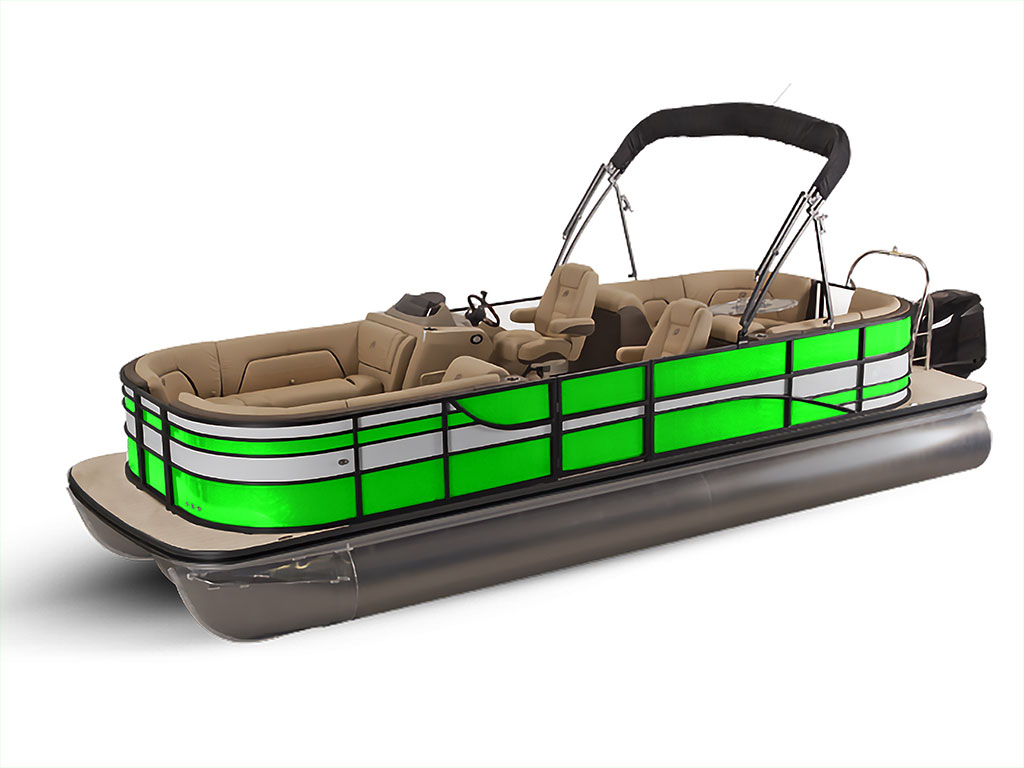 3M 1080 Satin Neon Fluorescent Green Pontoon Custom Boat Wrap