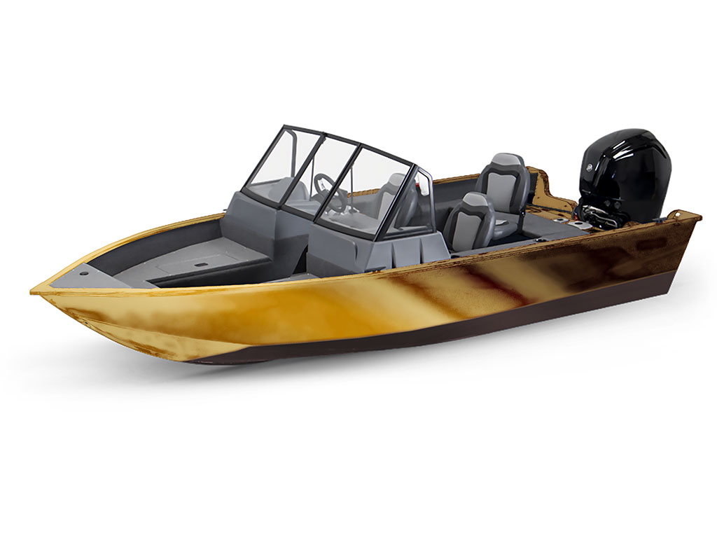 Avery Dennison SF 100 Gold Chrome Modified-V Hull DIY Fishing Boat Wrap