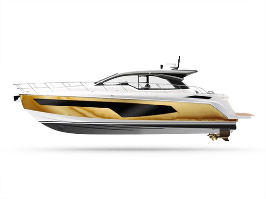 Avery Dennison SF 100 Gold Chrome Customized Yacht Boat Wrap