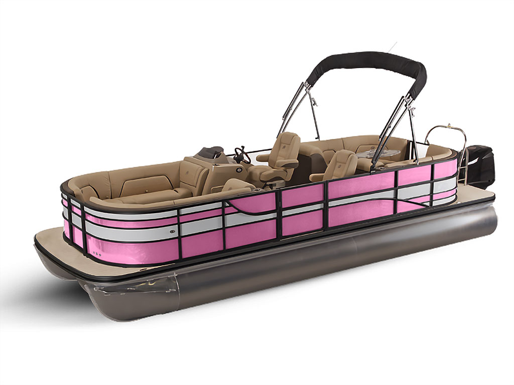 Avery Dennison SW900 Satin Bubblegum Pink Pontoon Custom Boat Wrap