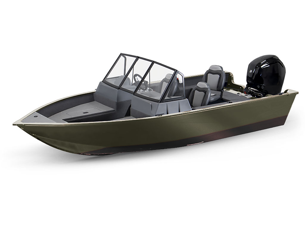Avery Dennison SW900 Matte Khaki Green Modified-V Hull DIY Fishing Boat Wrap