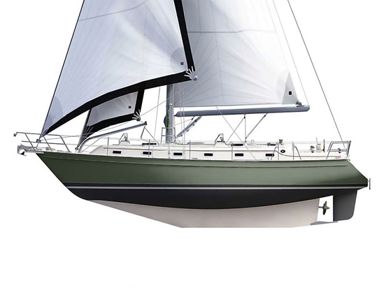 Avery Dennison SW900 Matte Olive Green Customized Cruiser Boat Wraps