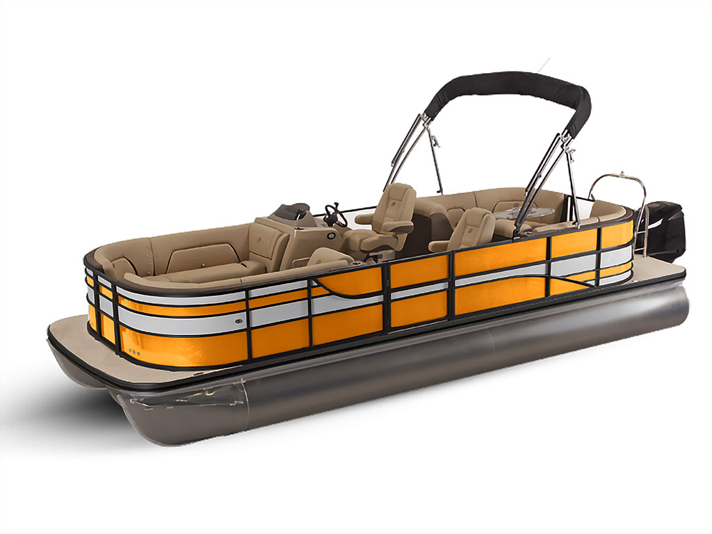 ORACAL 970RA Matte Saffron Yellow Pontoon Custom Boat Wrap
