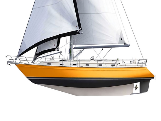 ORACAL 970RA Matte Saffron Yellow Customized Cruiser Boat Wraps