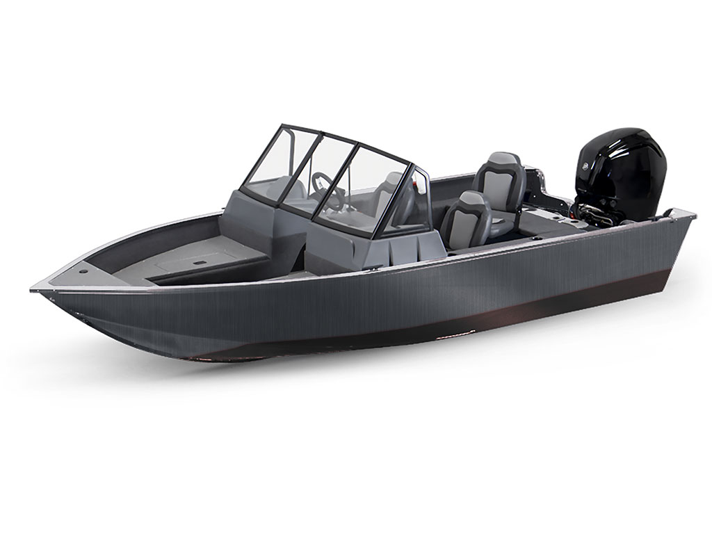 ORACAL 975 Brushed Aluminum Graphite Modified-V Hull DIY Fishing Boat Wrap