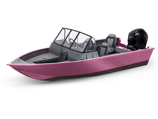 Rwraps 4D Carbon Fiber Pink Modified-V Hull DIY Fishing Boat Wrap