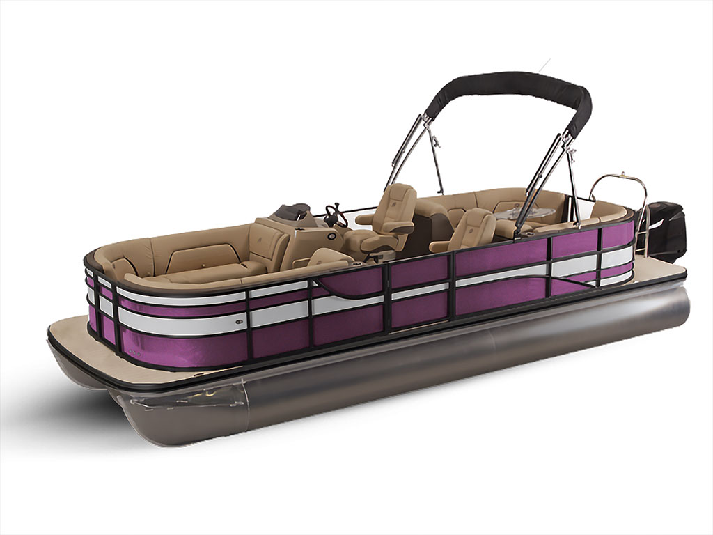 Rwraps Gloss Metallic Grape Pontoon Custom Boat Wrap