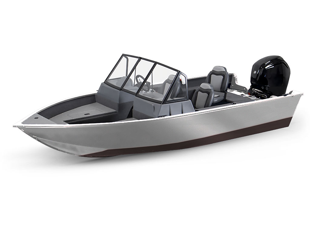 Rwraps Gloss Metallic White Modified-V Hull DIY Fishing Boat Wrap