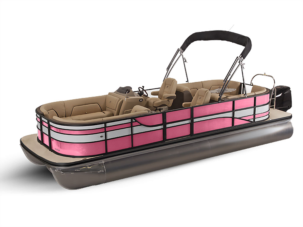 Rwraps Gloss Pink Pontoon Custom Boat Wrap