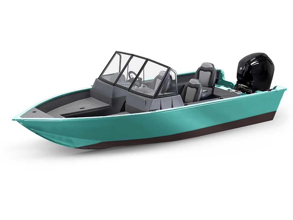 Rwraps Gloss Turquoise Modified-V Hull DIY Fishing Boat Wrap