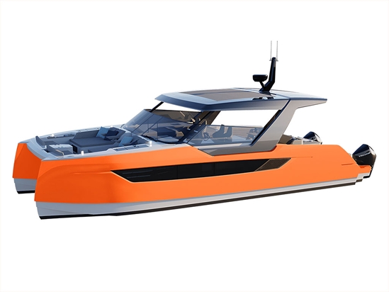 Rwraps Hyper Gloss Orange Catamaran Dual-Hull Vinyl Film Wraps