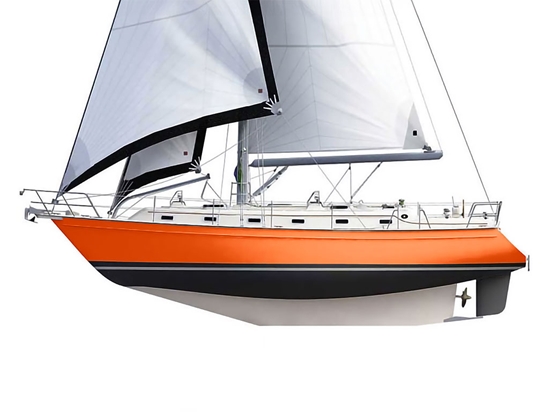 Rwraps Hyper Gloss Orange Customized Cruiser Boat Wraps