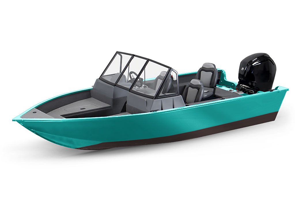 Rwraps Hyper Gloss Turquoise Modified-V Hull DIY Fishing Boat Wrap