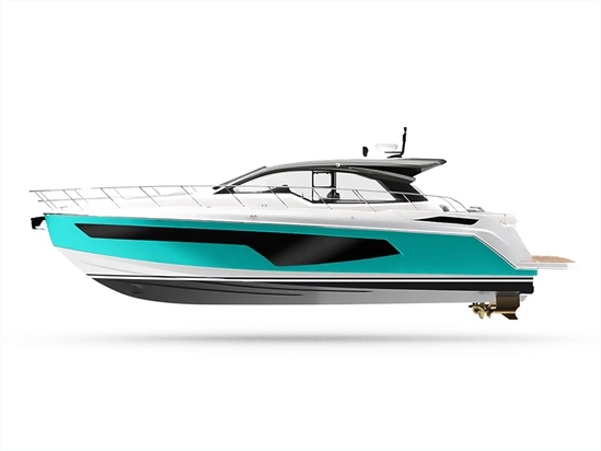 Rwraps Hyper Gloss Turquoise Customized Yacht Boat Wrap