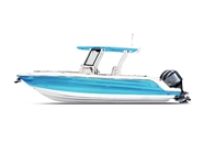 Rwraps Matte Chrome Light Blue Motorboat Wraps