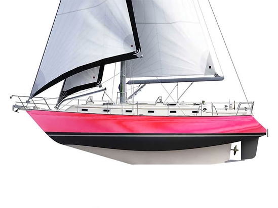Rwraps Matte Chrome Pink Rose Customized Cruiser Boat Wraps