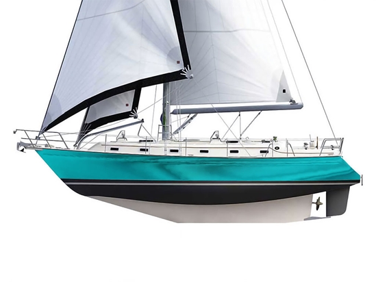 Rwraps Matte Chrome Teal Customized Cruiser Boat Wraps