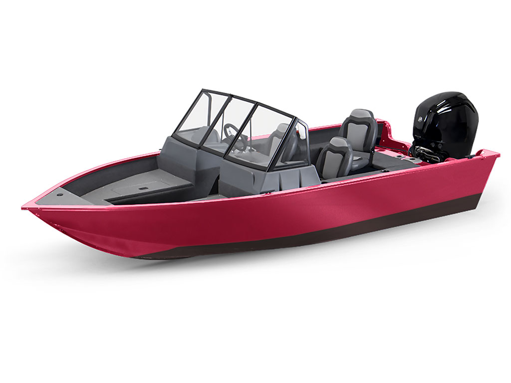 Rwraps Satin Metallic Pink Modified-V Hull DIY Fishing Boat Wrap