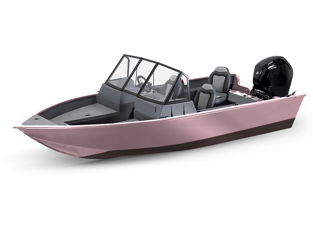 Rwraps Satin Metallic Sakura Pink Modified-V Hull DIY Fishing Boat Wrap