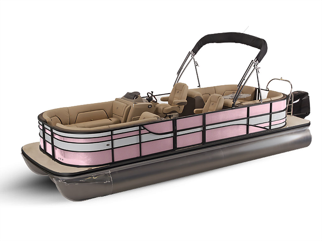 Rwraps Satin Metallic Sakura Pink Pontoon Custom Boat Wrap