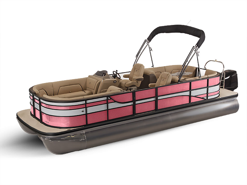 Rwraps Velvet Pink Pontoon Custom Boat Wrap