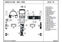 2001 Lexus IS DL Auto Dash Kit Diagram