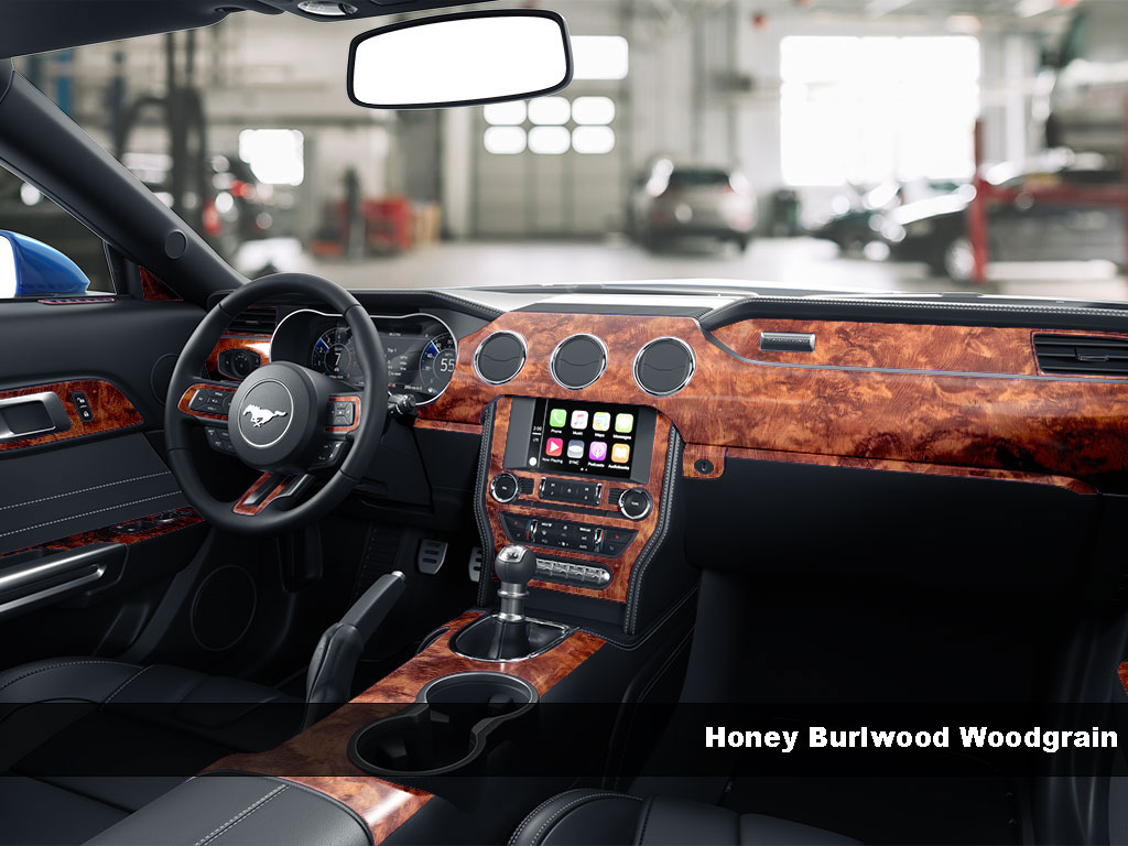 Dodge Ram 2013-2018 Honey Burlwood Wood Dash Kit Finish
