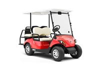 Rwraps™ Chrome Red Vinyl Golf Cart Wrap