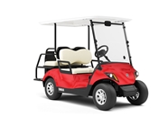 Rwraps™ Matte Chrome Red Vinyl Golf Cart Wrap