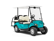 Rwraps™ Matte Chrome Teal Vinyl Golf Cart Wrap