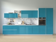 3M 2080 Matte Blue Metallic Kitchen Cabinetry Wraps