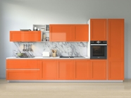 Rwraps Gloss Orange (Fire) Kitchen Cabinetry Wraps