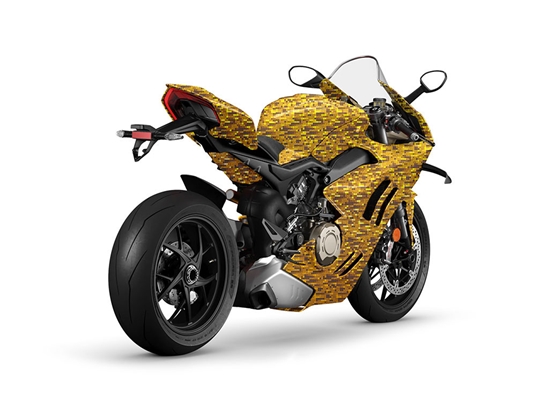 Rwraps 3D Carbon Fiber Gold (Digital) DIY Motorcycle Wraps