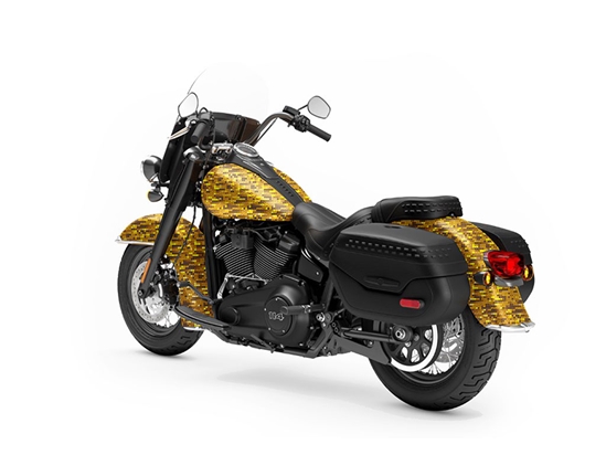 Rwraps 3D Carbon Fiber Gold (Digital) Motorcycle Vinyl Wraps