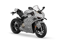 Rwraps 3D Carbon Fiber Silver (Digital) Motorcycle Wraps