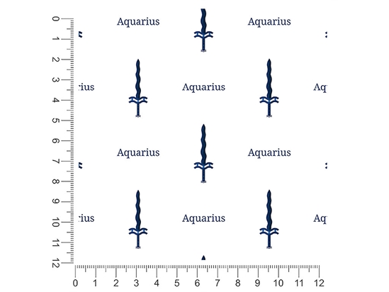 Aquarius Swords Astrology 1ft x 1ft Craft Sheets