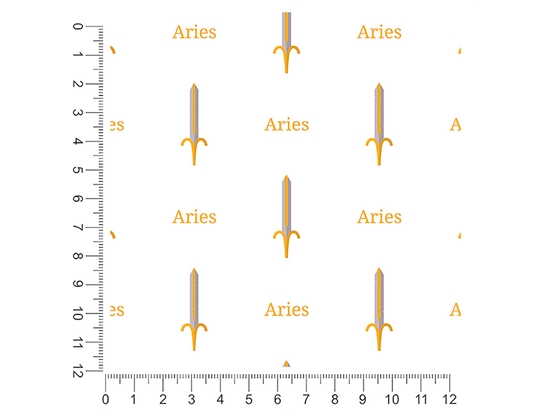 Aries Swords Astrology 1ft x 1ft Craft Sheets