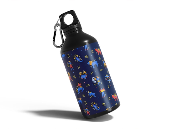 Blue Friends Astrology Water Bottle DIY Stickers