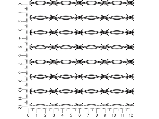 Outlined Ross Barbed Wire 1ft x 1ft Craft Sheets