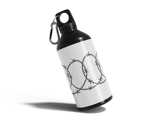 Spiraling Ross Barbed Wire Water Bottle DIY Stickers