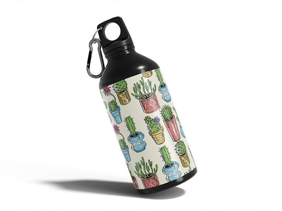 Garden Supply Cactus Water Bottle DIY Stickers