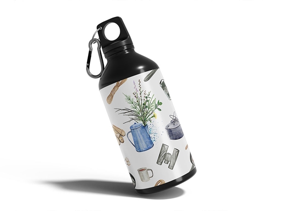 Bright Morning Camping Water Bottle DIY Stickers
