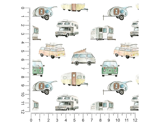 Camper Vans Camping 1ft x 1ft Craft Sheets