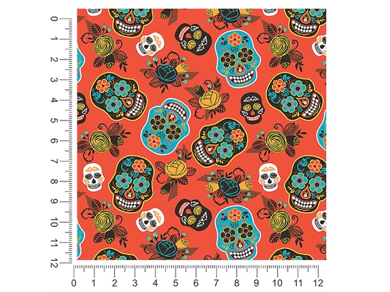 Autumnal Calaveras Day of the Dead 1ft x 1ft Craft Sheets